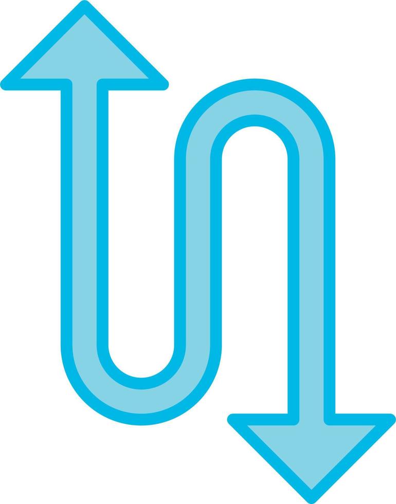 Zigzag Arrow Vector Icon