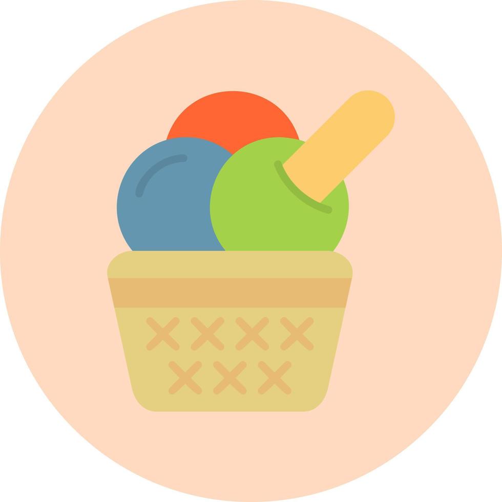Cup Ice Cream Vector Icon