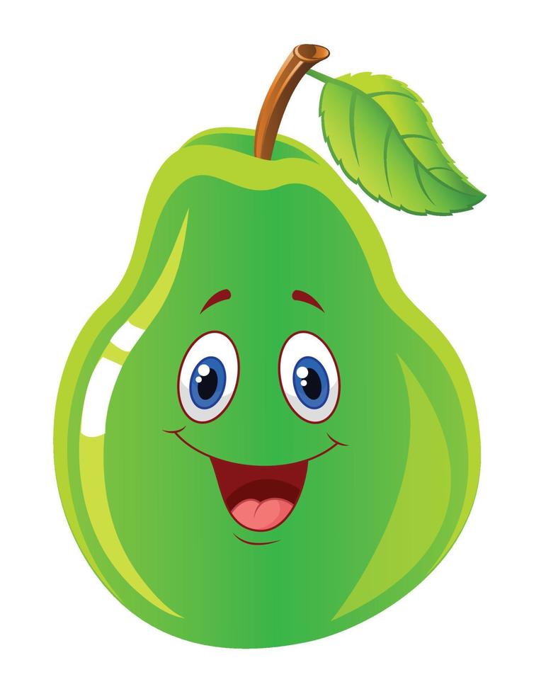 HAPPY CUTE CARTOON PEAR vector