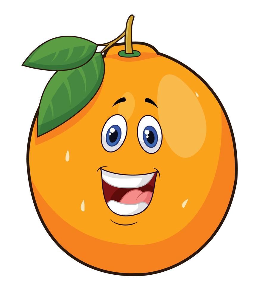 HAPPY CUTE CARTOON ORANGE vector