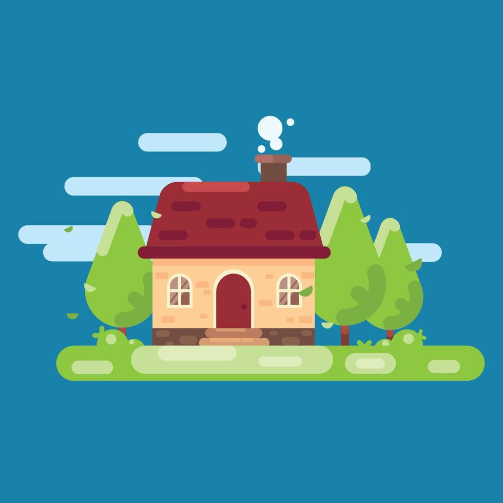 Flat design house vector