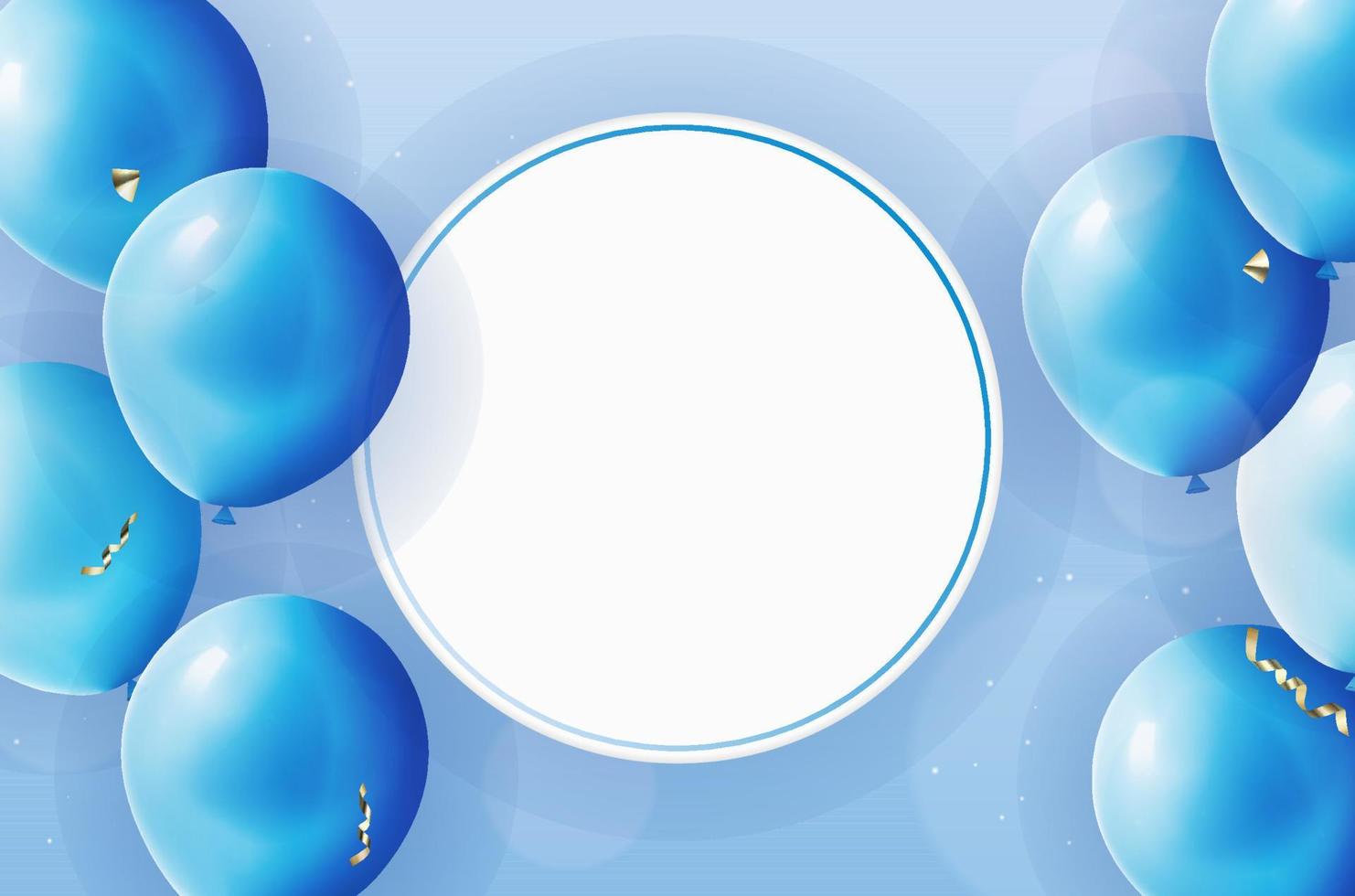 Ilustración de vector de globos de fiesta de vacaciones de colores