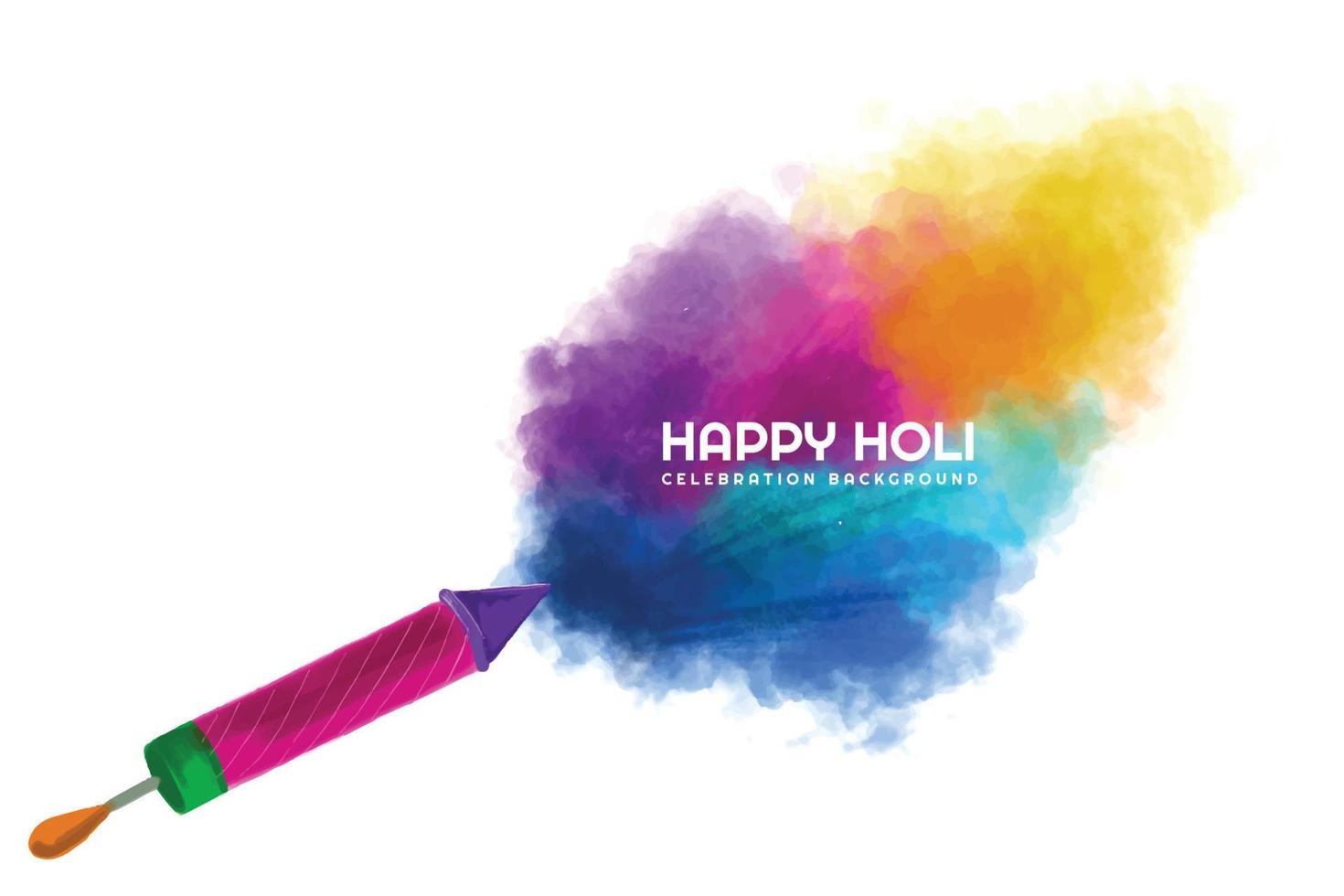 Happy holi colorful splash elements for card background vector