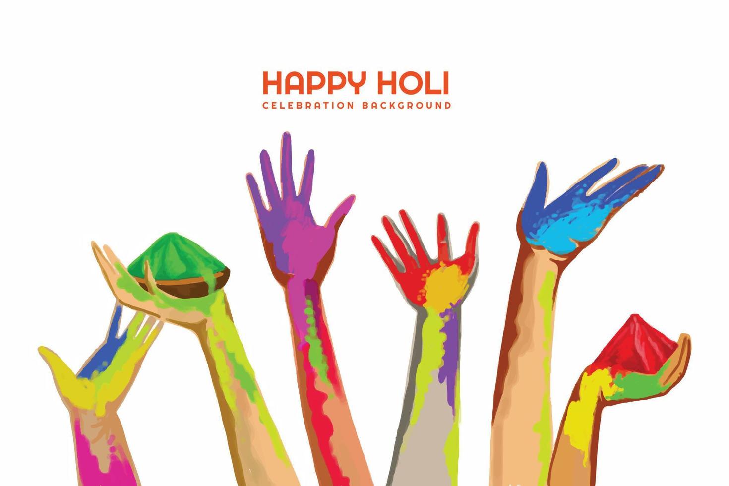 Festival of colors celebration happy holi card holiday background vector