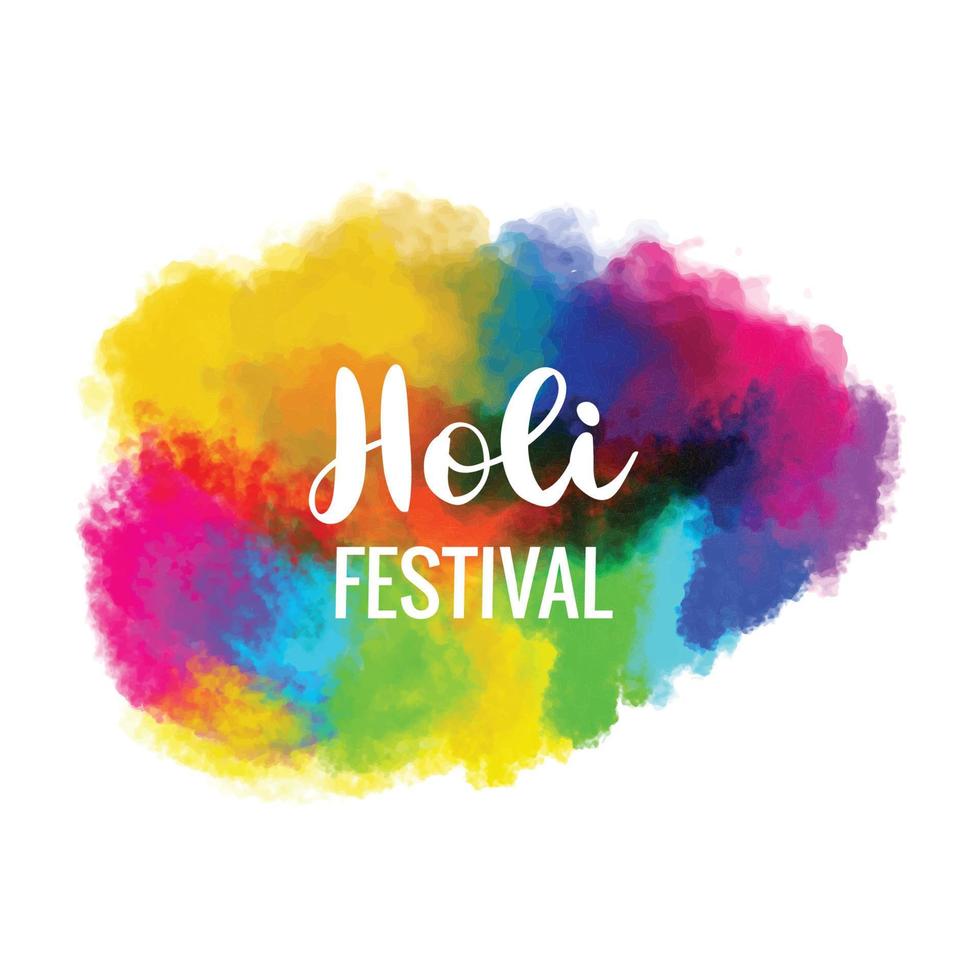 Festival of colors splash happy holi card background vector