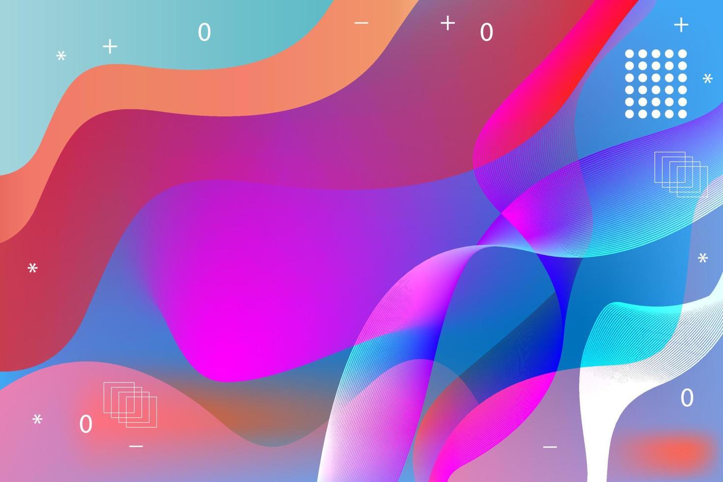 Abstract Background Design, colorful background with waves vector