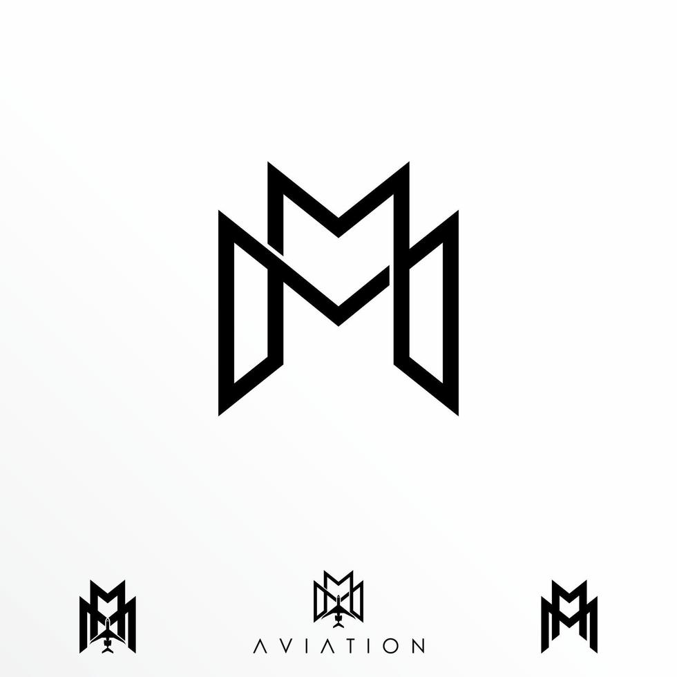 Letter or word MM connected line font image graphic icon logo design abstract concept vector stock. Can be used as a symbol related to initial.