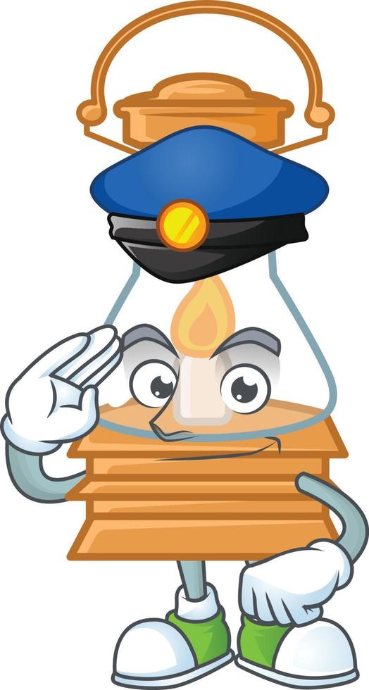 Oil lamp cartoon character style vector