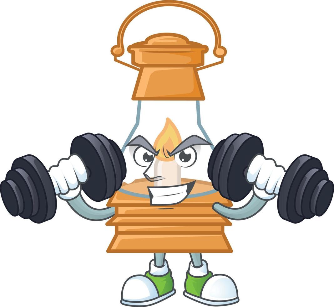 Oil lamp cartoon character style vector