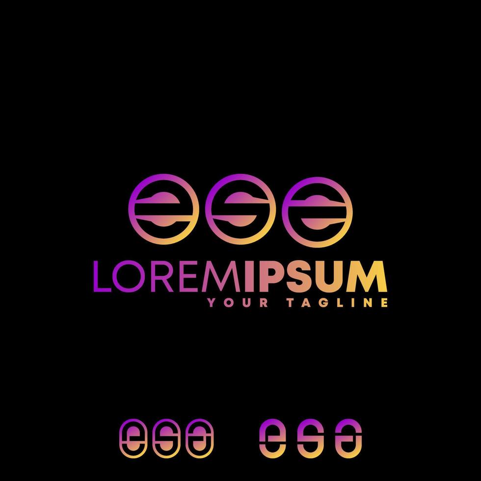 Letter or word ESA font in Circle block image graphic icon logo design abstract concept vector stock. Can be used as a symbol related to initial or wordmark.