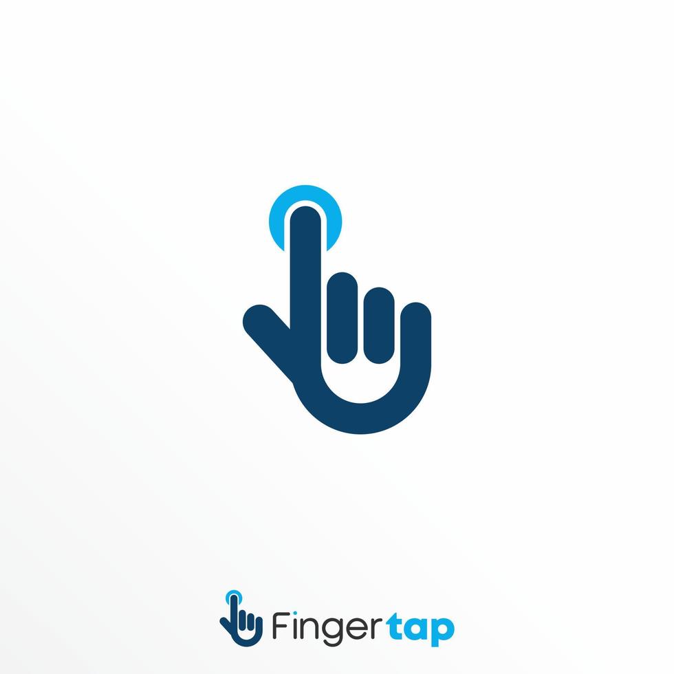 simple and unique Hand Touch image graphic icon logo design abstract concept vector stock. Can be used as a symbol associated with a Finger print.