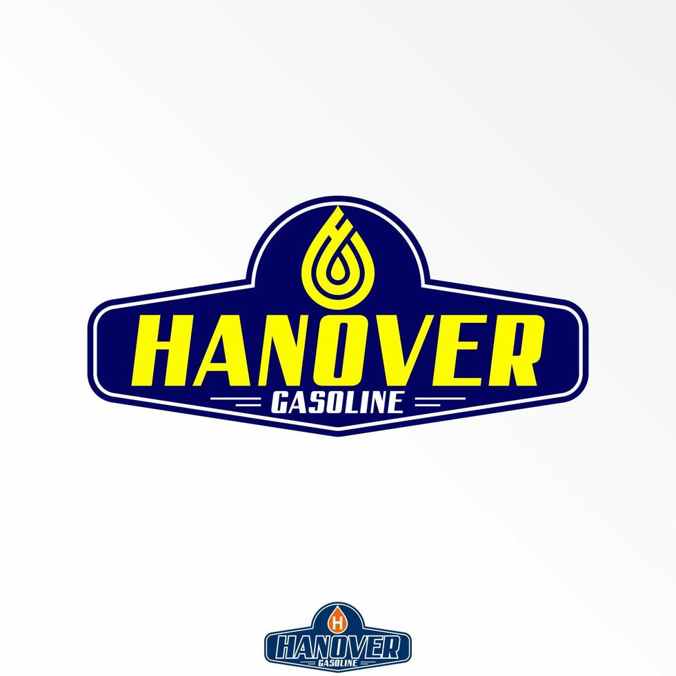 Water or gas oil and letter HANOVER font image graphic icon logo design abstract concept vector stock. Can be used as a symbol related to emblem or station