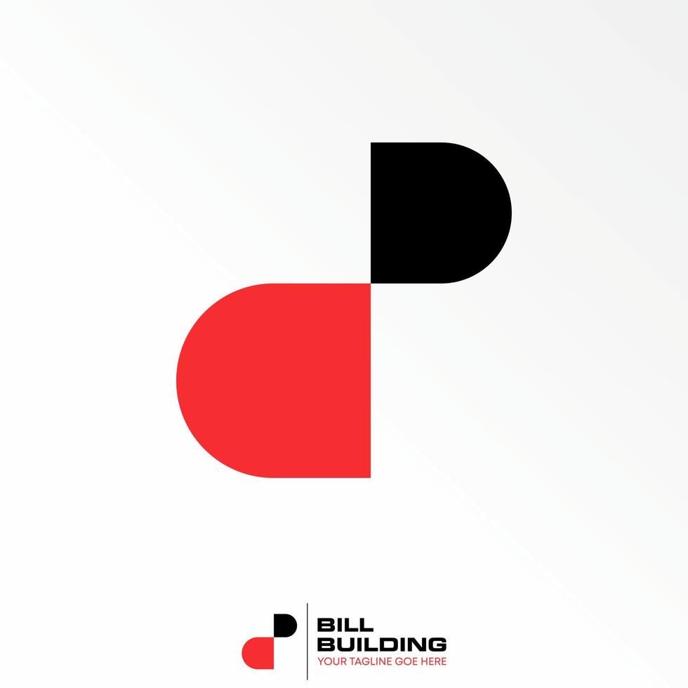 big and small half ellipse on top and down like letter B font image graphic icon logo design abstract concept vector stock. Can be used as a symbol related to initial or monogram