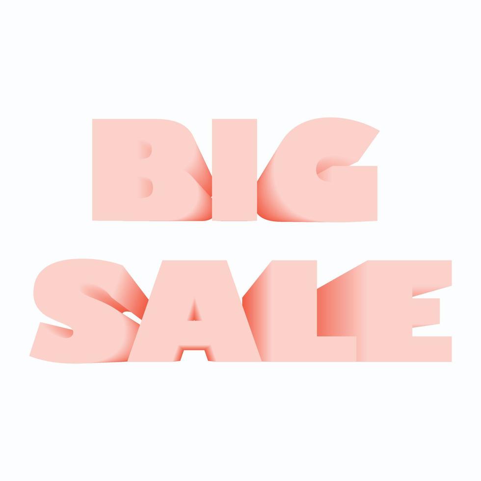 Big Sale 3d text effect vector