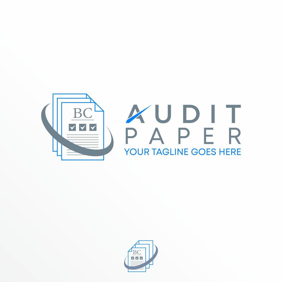Swoosh hold 3 papers and Checklist image graphic icon logo design abstract concept vector stock. Can be used as a symbol related to Audit.