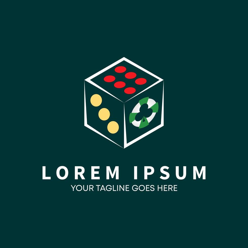 Dice and coin gambling 3d box game image graphic icon logo design abstract concept vector stock. Can be used as a symbol related to playing