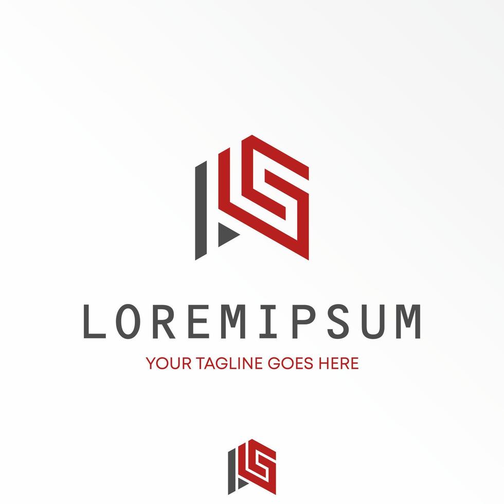 Letter or word LS font in line hexagon guard Shield image graphic icon logo design abstract concept vector stock. Can be used as a symbol related to initial sport or safety.