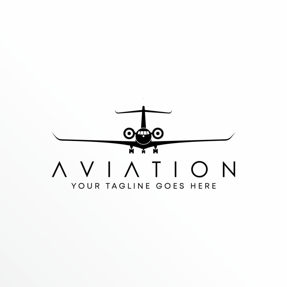 Aircraftor plane in Flight or flying image graphic icon logo design abstract concept vector stock. Can be used as a symbol related to aviation or transportation.