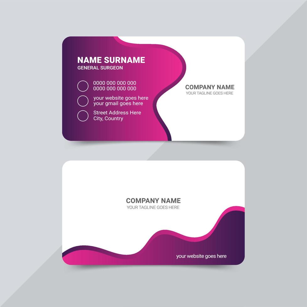 Modern creative and clean business card template design vector