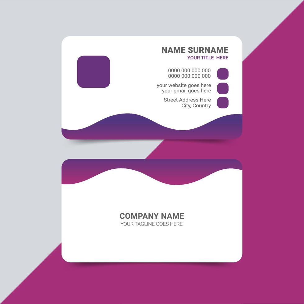 Modern Creative and Professional Business Card Design Template vector