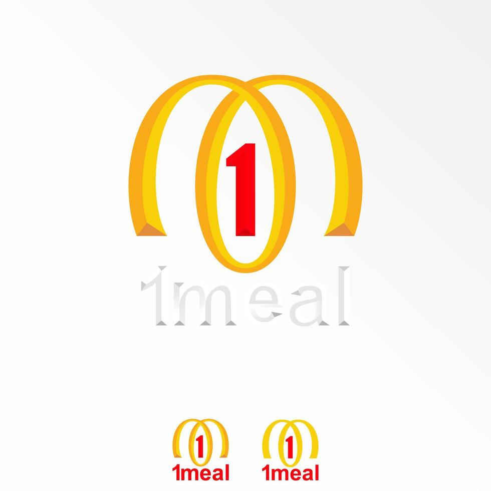 Letter or word M1 or 1M font like McDonald's image graphic icon logo design abstract concept vector stock. Can be used as a symbol related to initial or junk food
