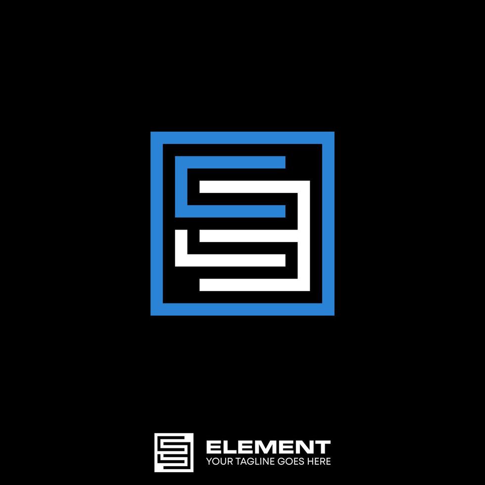 Letter or word GE, CEE, CCE font in square and hexagon image graphic icon logo design abstract concept vector stock. Can be used as a symbol associated with initial or monogram