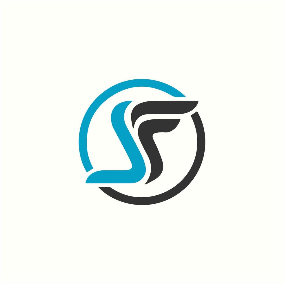 SF create letter logo design vector