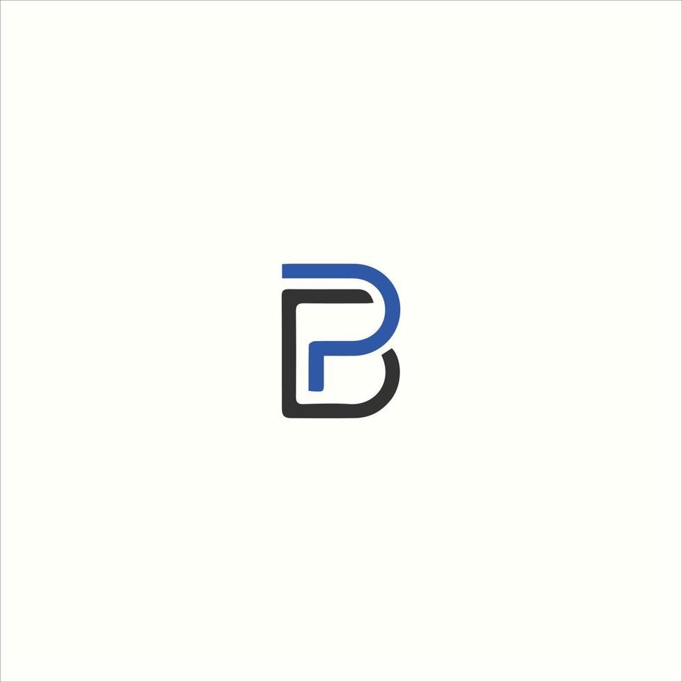bp crear letra logo diseño vector