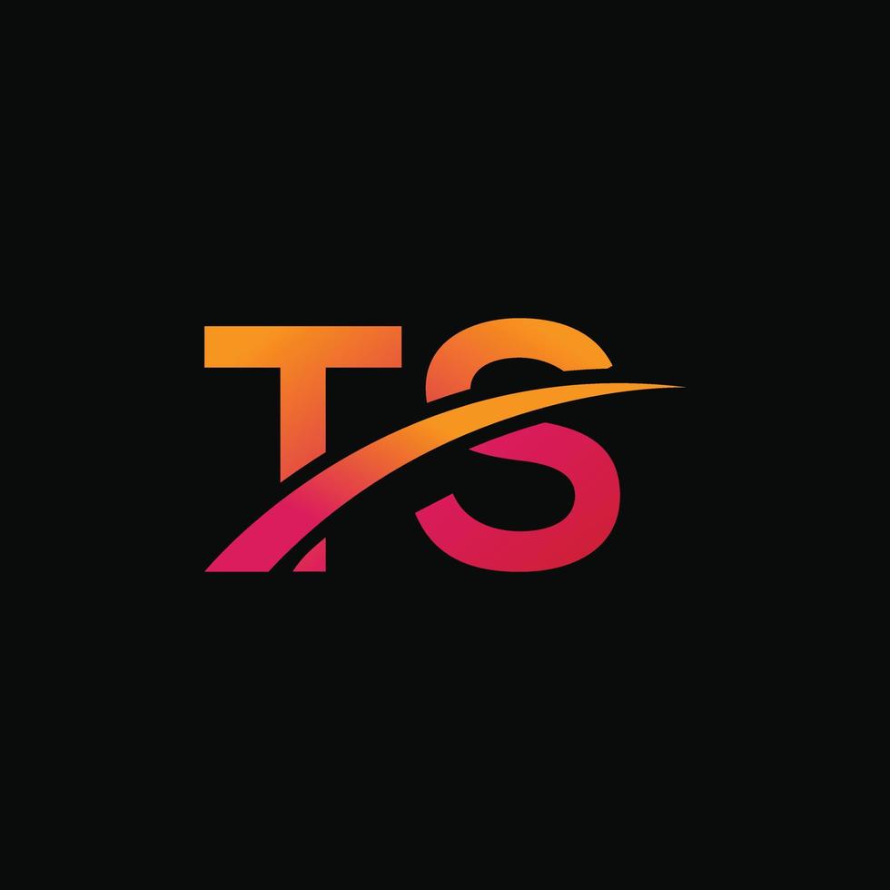 S t logo diseño inicial letra logo diseño vector