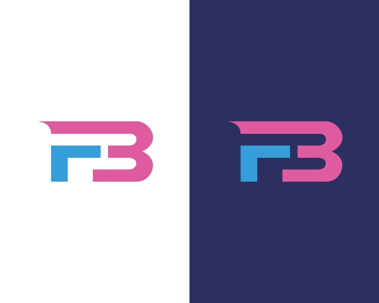 Fb f b letter logo design creative icon modern vector