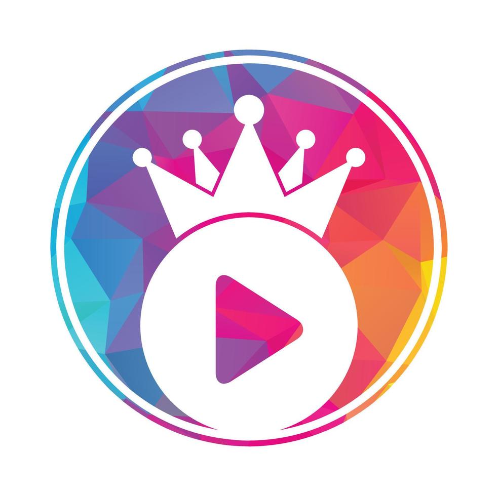 King Video vector logo design template. Royal film logo design vector.