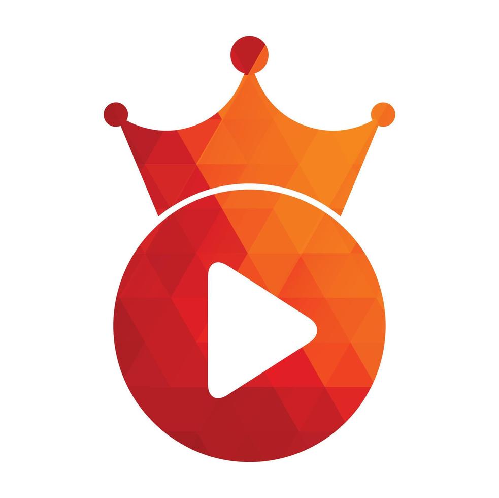 King Video vector logo design template. Royal film logo design vector.