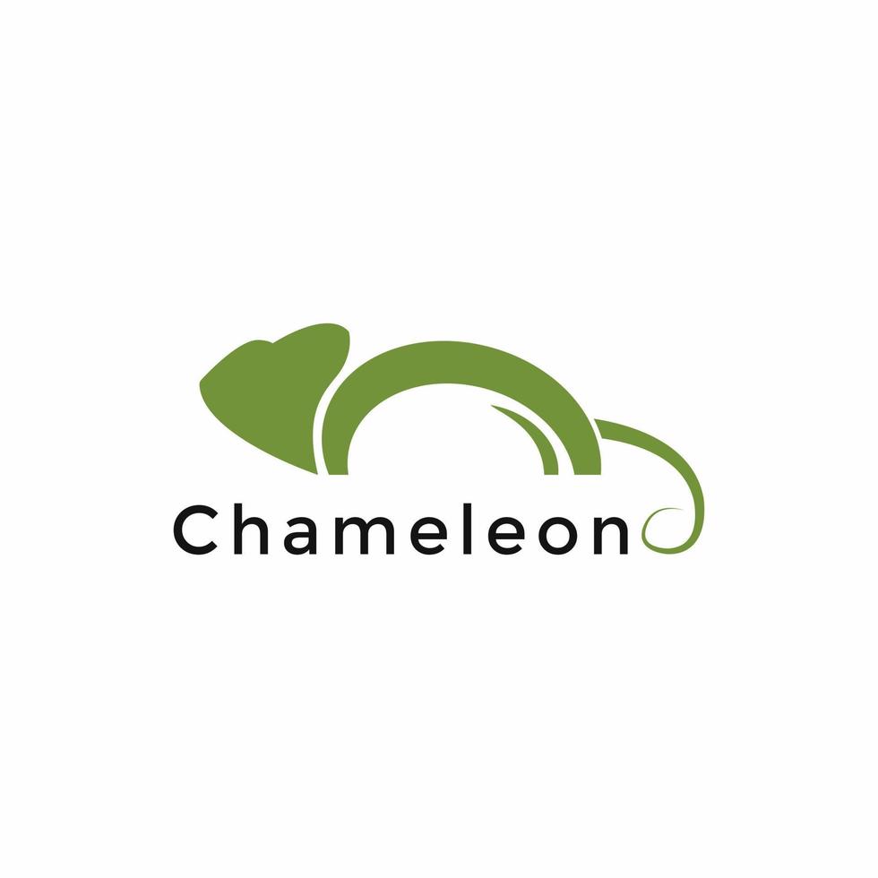 moderno elegante camaleón vector logo diseño