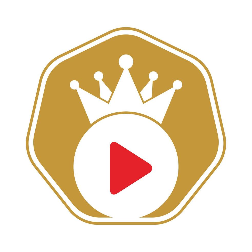 King Video vector logo design template. Royal film logo design vector.