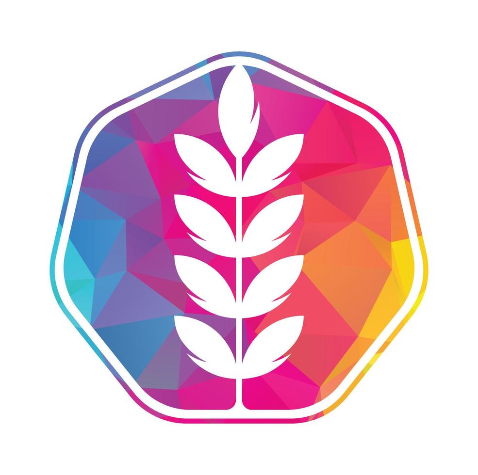 wheat grain icon vector logo design.