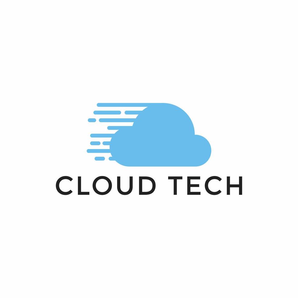 plantilla de diseño de logotipo de datos en la nube vector
