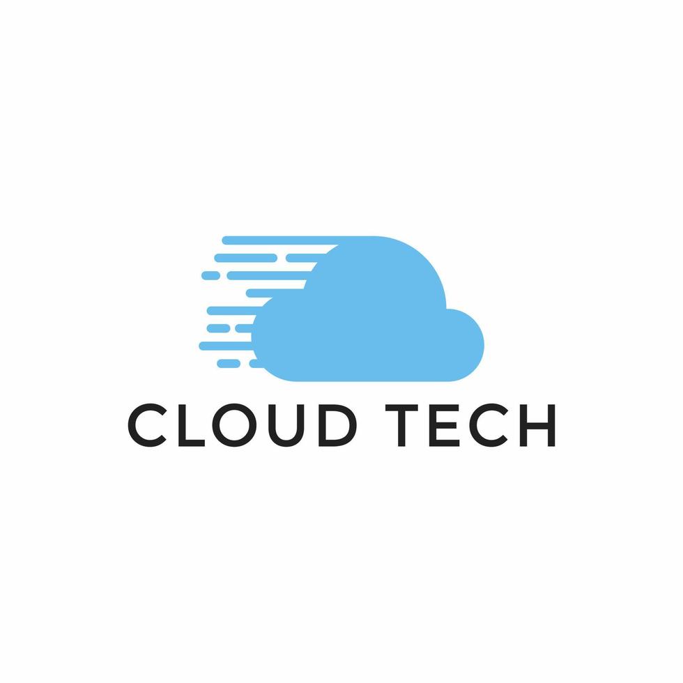 Cloud Data Logo Design Template vector
