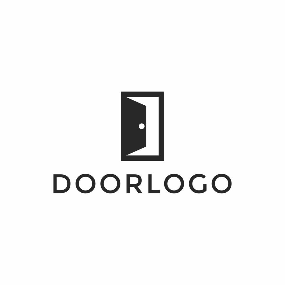 Simple Door Logo Design Template vector
