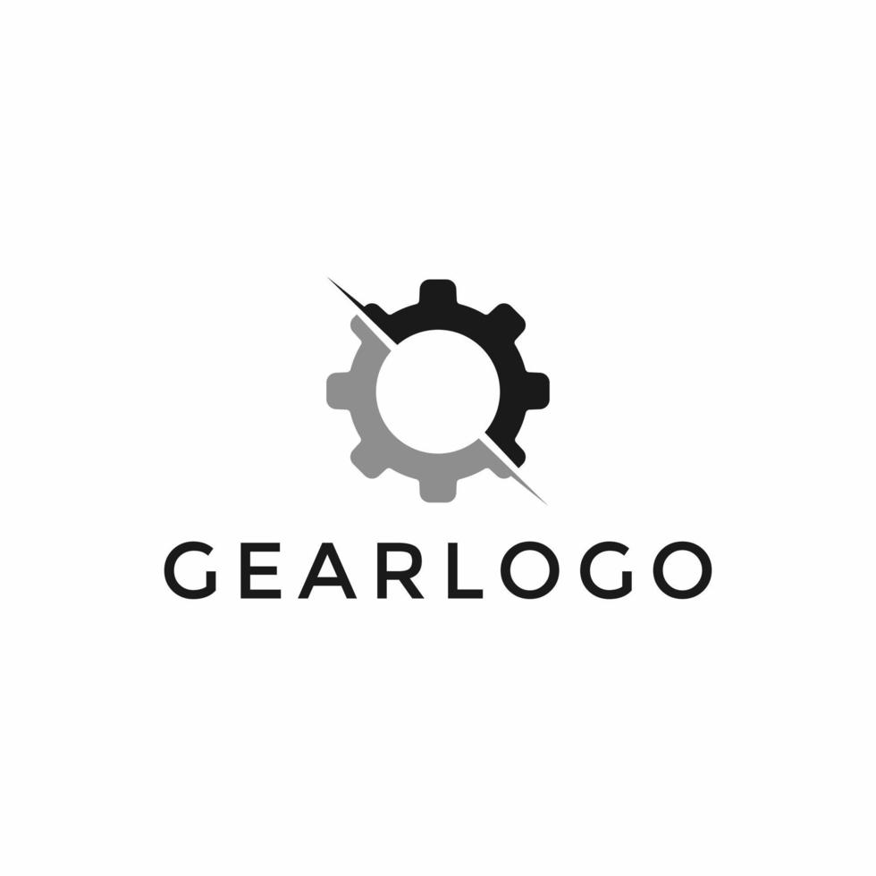 Abstract Mechanical Gear Logo Design Template vector