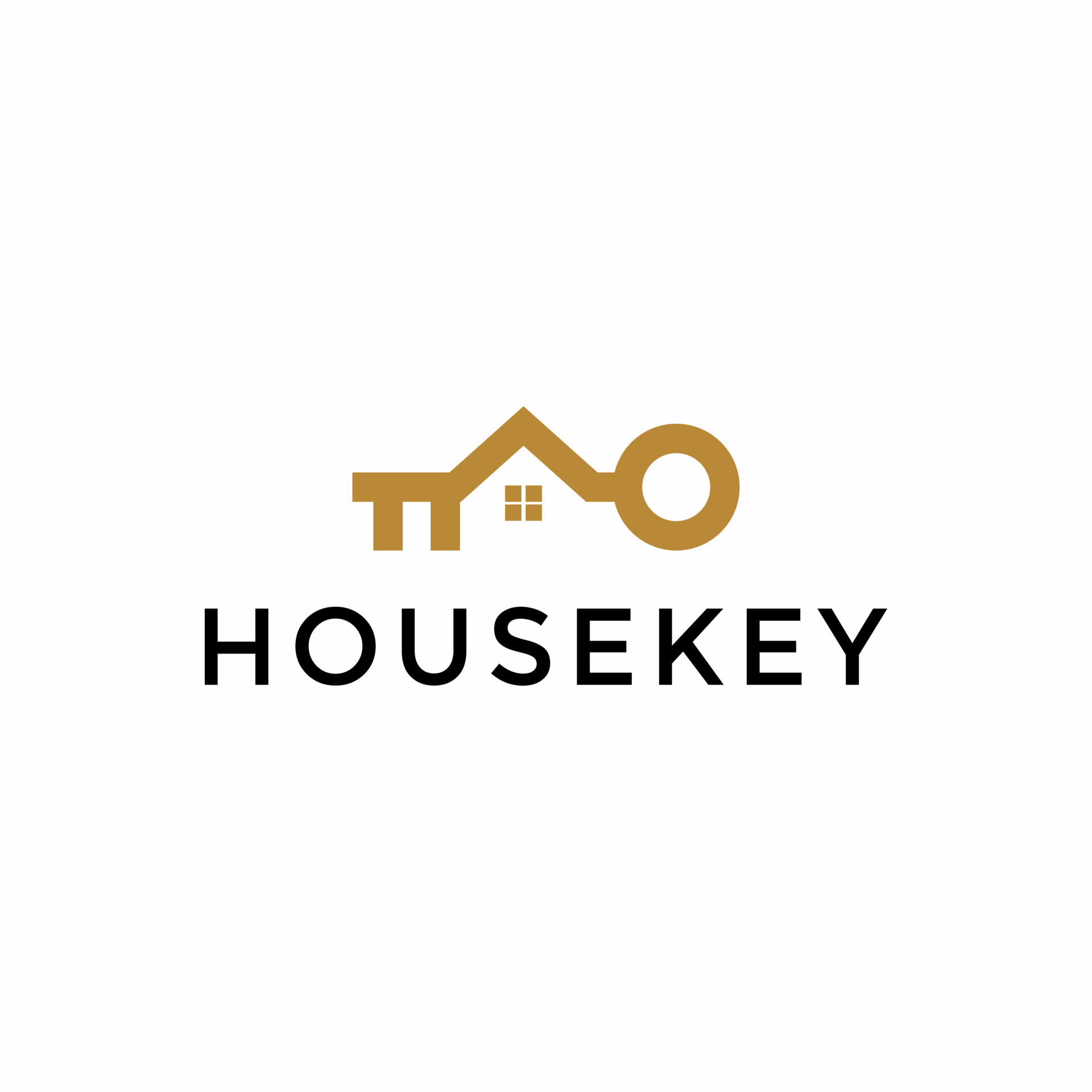 Simple gold house key logo design template 20311856 vector art at vecteezy