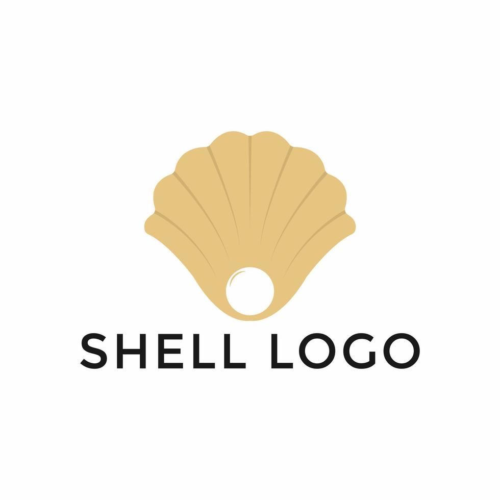 Sea Shell Pearl, Oyster, Seafood, Restaurant Logo Design Template vector