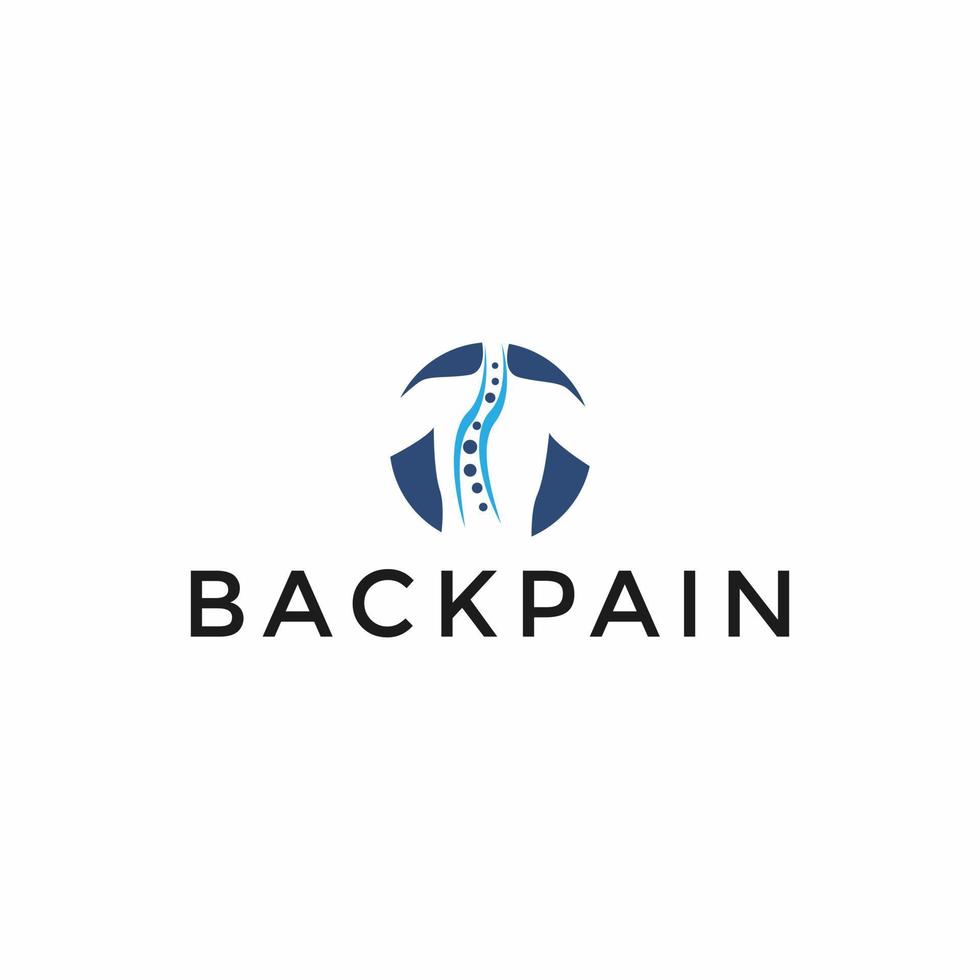 back pain treatment logo vector icon illustration