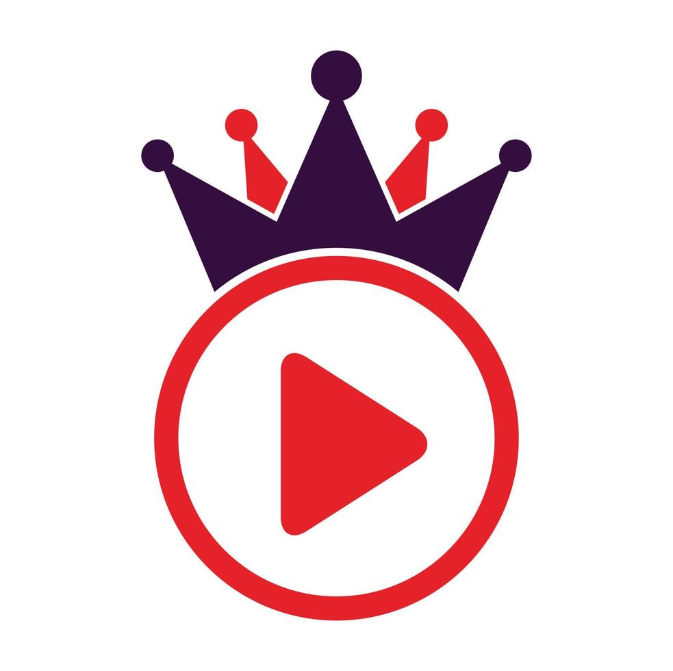 King Video vector logo design template. Royal film logo design vector.