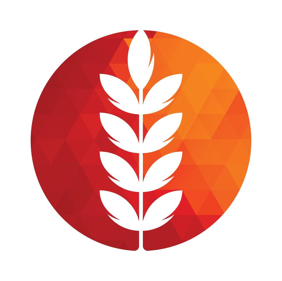 wheat grain icon vector logo design.