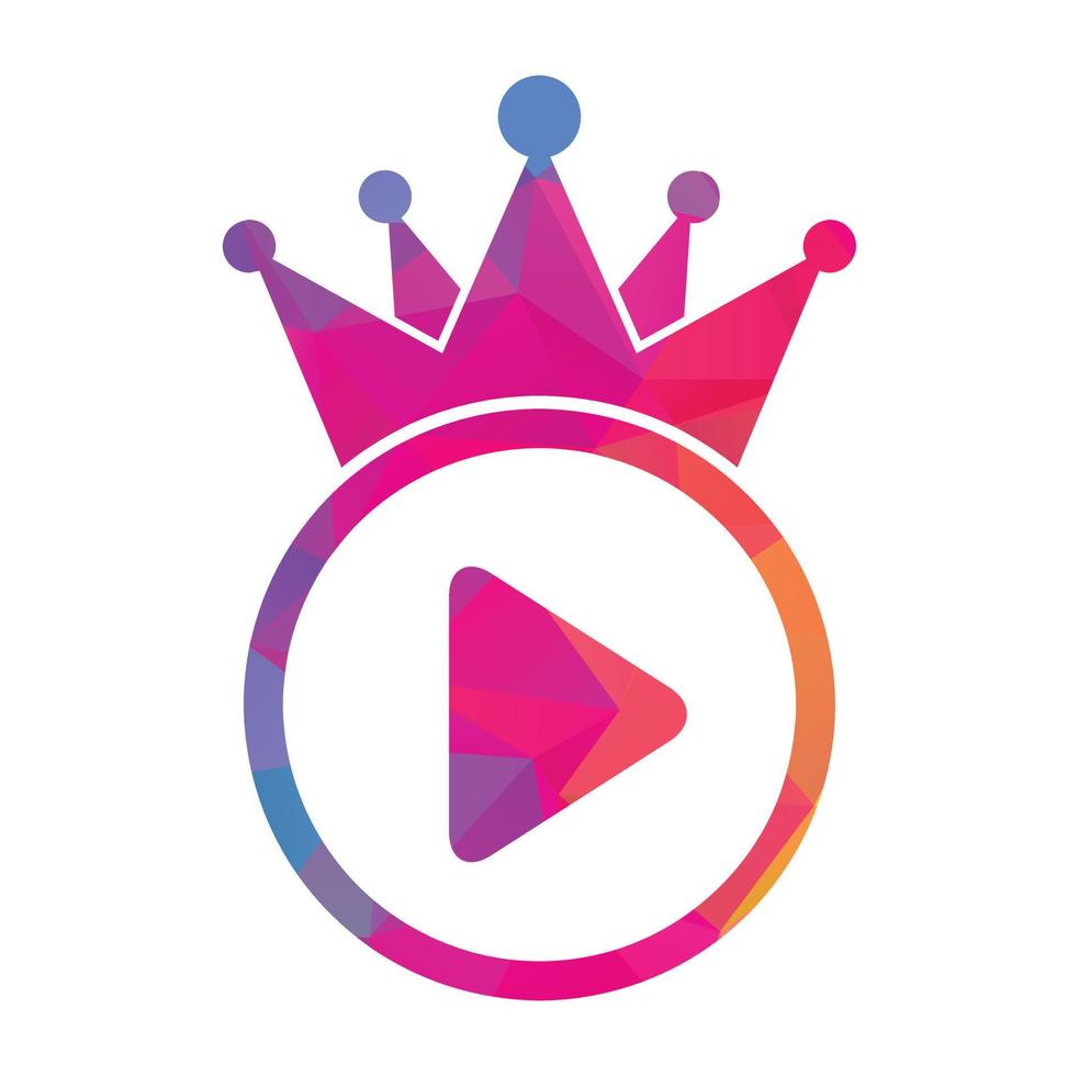 King Video vector logo design template. Royal film logo design vector.