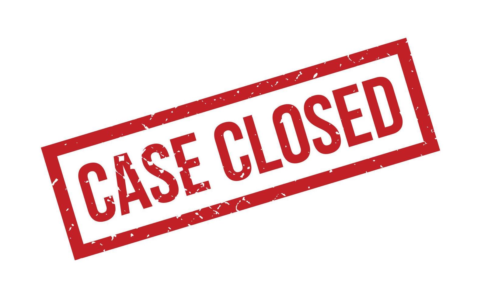 Case Closed Rubber Stamp. Red Case Closed Rubber Grunge Stamp Seal