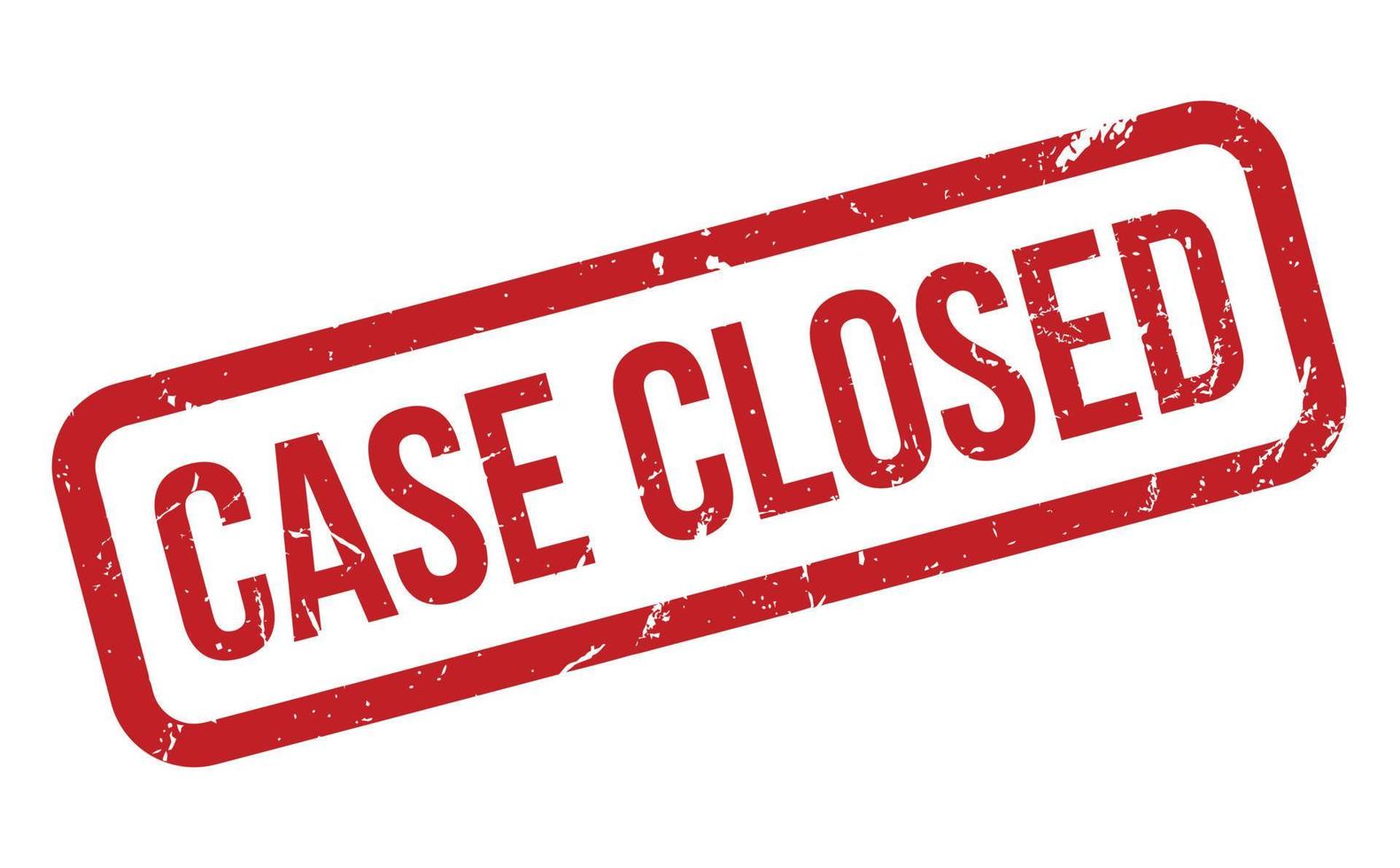 Case Closed Rubber Stamp. Red Case Closed Rubber Grunge Stamp Seal