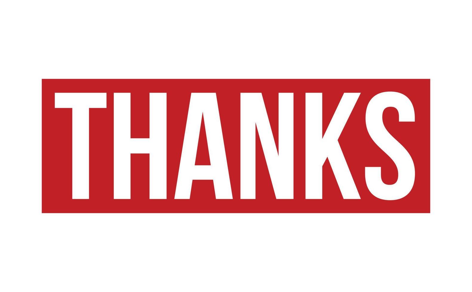 Thanks Rubber Stamp. Red Thanks Rubber Grunge Stamp Seal Vector Illustration - Vector