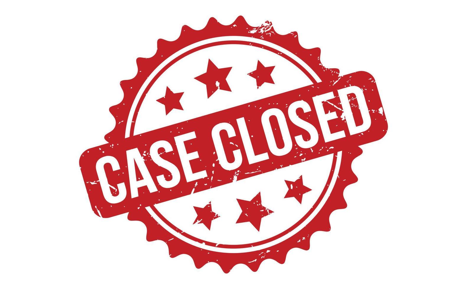 Case Closed Rubber Stamp. Red Case Closed Rubber Grunge Stamp Seal