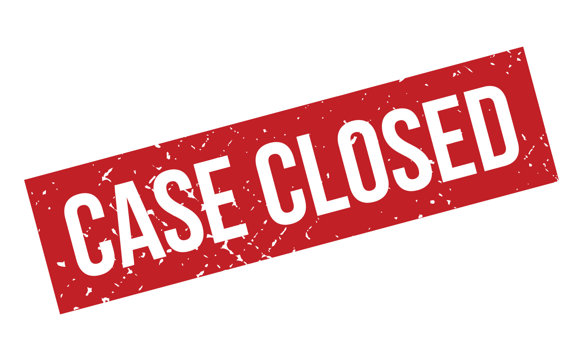 Case Closed Rubber Stamp. Red Case Closed Rubber Grunge Stamp Seal